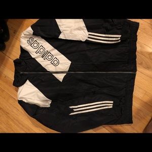 Vintage adidas puffer jacket trefoil big logo xxl